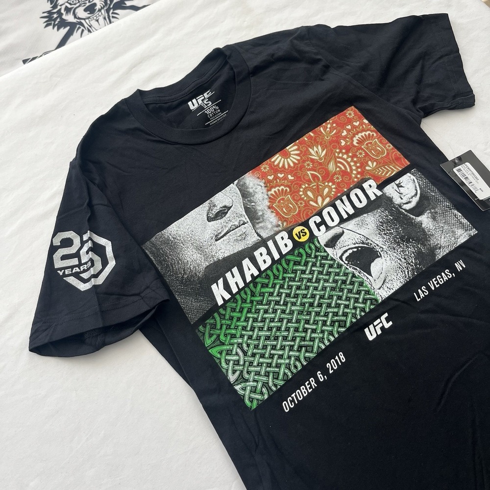 UFC Khabib Vs Conor McGregor 2018 Las Vegas T Shirt 25 Year Aniversay Size Small